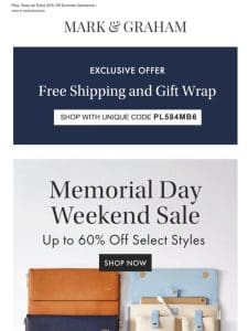 Memorial Day Sale: Up to 60% Off Monogrammed Bags， Travel & More!​