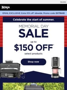 Memorial Day Sale extended!