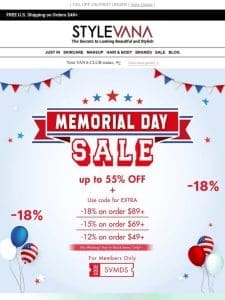 Memorial Day Sale starts now!