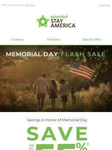 Memorial Day Savings End Tonight!