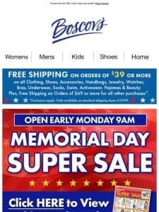 Memorial Day Super Sale