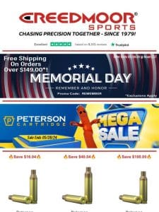 Memorial Day Weekend Free Shipping Begins On Orders Over $149*!