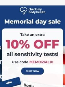 Memorial Day sale.