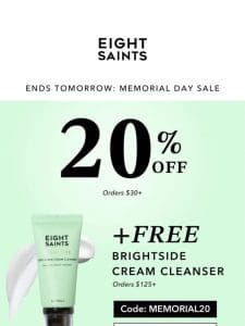 Memorial Day savings end tomorrow