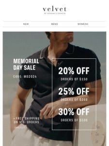 Men’s Memorial Day Picks | Up to 30% Off