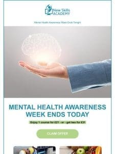 Mental Health Awareness Week Ends Today