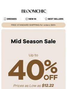 Mid-Season Sale Alert