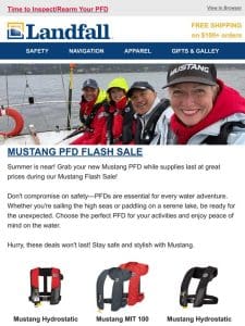 Mustang PFD Flash Sale @Landfall