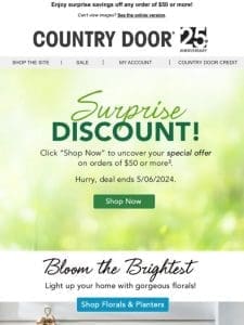 Mystery Discount! Check Inside for YOUR Special Savings Bonus!