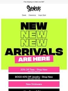 NEW ARRIVALS + BOGO 40% off jewelry