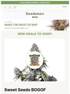 NEW DEALS to shop + Enter to Win the Seedsman x Athena Giveaway