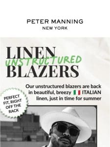 NEW DROP: Italian Linen Blazers