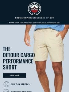 NEW: Detour Cargo Performance Short