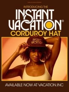 NEW! Instant Vacation® Corduroy Hat