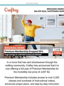 NEWS FLA⚡H! Premium Membership dropped 98%.