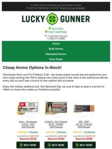 New 9mm， 5.56 & Ammo Specials