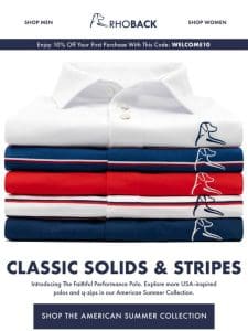 New: Classic USA Polos