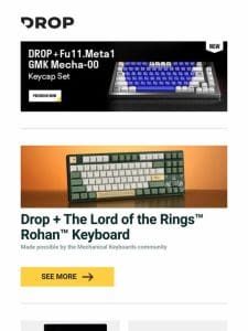 New: Drop + Fu11.Meta1 GMK Mecha-00 Keycap Set + Shop Recommended Products