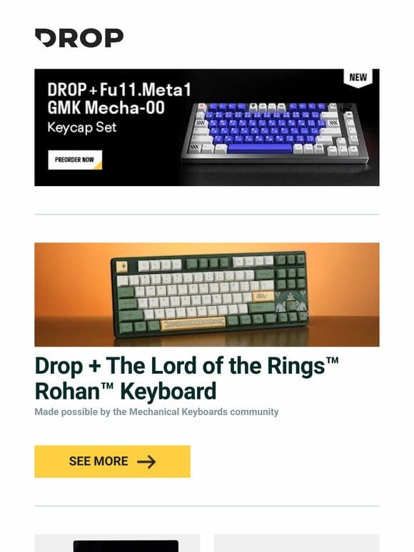 New: Drop + Fu11.Meta1 GMK Mecha-00 Keycap Set + Shop Recommended Products