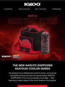 New NARUTO SHIPPUDEN Cooler Series to chill in Akatsuki style.☁️