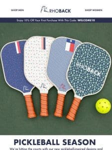 New: Pickleball Polos & Paddles