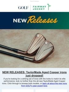 New TaylorMade Aged Copper irons just dropped!