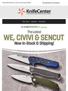 New WE， CIVIVI， Sencut | In-Stock & Shipping!