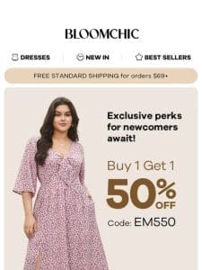 Newcomers’ Special: Enjoy Buy 1 Get 1 50% Off