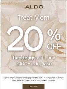 ON NOW: 20% off handbags