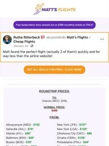 ?? ORLANDO Starting at $35 Roundtrip