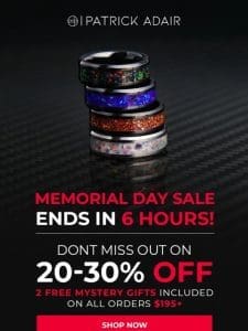 Only 6 Hours Left on Memorial Day Deals!