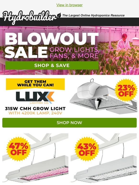 Our Biggest Blowout Yet! Grow Lights & More