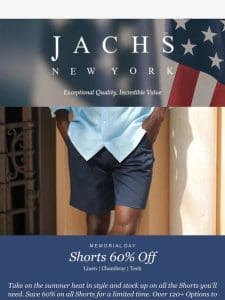 Over 120+ New Shorts 60% Off