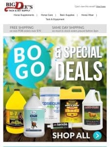Over 90 BOGO & Special Deals Going on now!