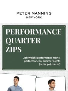 Performance Quarter Zips