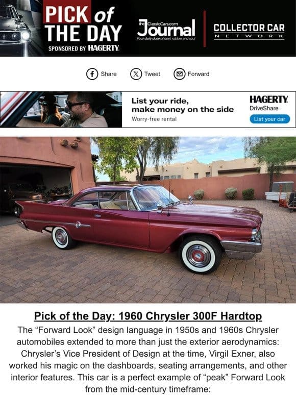 Pick of the Day: 1960 Chrysler 300F Hardtop