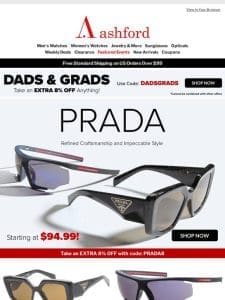 Prada Eyewear Deals Start at $94.99!