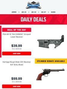 Rebate Offer! | Buy a Heritage Rough Rider Revolver For $99.99 And Get a .22MAG Cylinder!