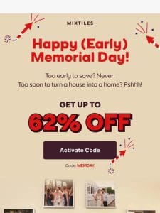 Reminder: Memorial Day Sale is ON