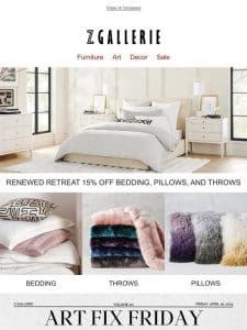 Revamp Your Sanctuary: Unwind in Style with 15% Off Beddings， Pillows， and Throws!