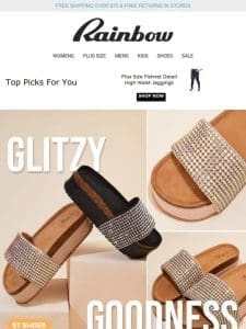 Rhinestone Shoes From $7. Glam & Glitz， Your Way!????