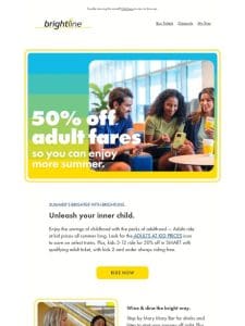 Ride for 50% off in SMART all summer long