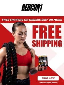 [Right Now] Claim free shipping on your order