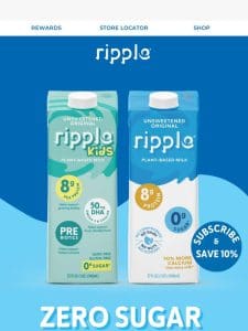 Ripple Unsweetened Kids & Original Shipping Now