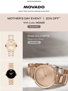 Rose gold gifts for Mom