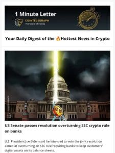 SEC rule overturned， ⌚When to take a crypto profit， & Other News