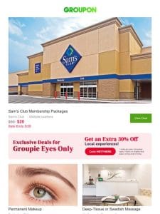 Sale on savings! Extra $5 off your Sam’s Club membership!