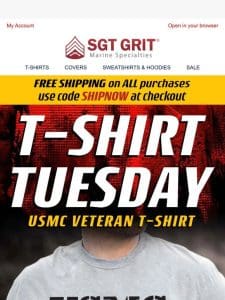 Saluting Our Veterans: USMC T-Shirt Tuesday Specials