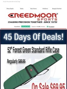 Save $20.00 On Our 52″ Forest Green Standard Rifle Case Now!