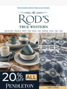 Save Big! 20% Off Pendleton Bedding & Home Decor